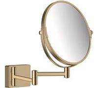 Miroir de rasage hansgrohe AddStoris 41791140, grossissement 1x et 3x, fixation murale, bronze brossé