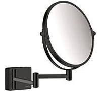 Miroir de rasage hansgrohe AddStoris 41791670, grossissement 1x et 3x, fixation murale, noir mat