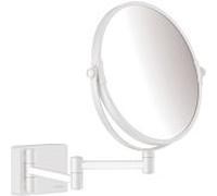 Miroir de rasage Hansgrohe AddStoris 41791700, grossissement 1x et 3x, fixation murale, blanc mat