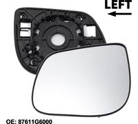 Miroir De Rétroviseur Gauche Passager Non Chauffant Avec Verre De Remplacement Et Plaque De Support N°87611G6000 Pour Kia Picanto 2011-2024