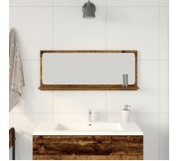 Miroir de Salle de Bain Gris Béton 60x10,5x37 cm Aggloméré Maquillage vidaXL