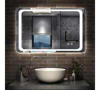 Miroir de Salle de Bain 90x70cm Anti-buée Miroir Mural avec éclairage LED modèle Classique Plus