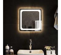 Miroir de Salle de Bain à LED 60x60 cm Maquillage Coiffeuse Toilette vidaXL