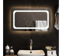 Miroir de Salle de Bain à LED 80x40 cm Maquillage Coiffeuse Toilette vidaXL