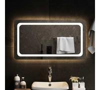 Miroir de Salle de Bain à LED 80x40 cm Maquillage Coiffeuse Toilette vidaXL