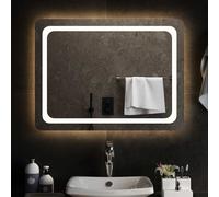 Miroir de Salle de Bain à LED 80x40 cm Maquillage Coiffeuse Toilette vidaXL