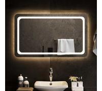 Miroir de Salle de Bain à LED 80x40 cm Maquillage Coiffeuse Toilette vidaXL