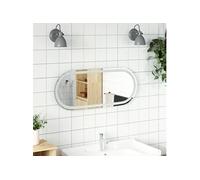 vidaXL Miroir de salle de bain à LED 90x40 cm ovale