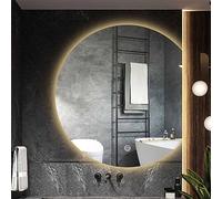 Miroir de salle de bain à LED à intensité variable, miroir de courtoisie mural anti-buée miroir décoratif haute définition miroir cosmétique et de sécurité