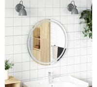 Miroir de Salle de Bain à LED Courtoisie Maquillage Intérieur Rond vidaXL