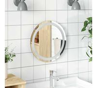 Miroir de Salle de Bain à LED Courtoisie Maquillage Intérieur Rond vidaXL