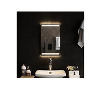 vidaXL Miroir de Salle de Bain à LED Décoratif Cosmétique Miroir de Courtoisie Miroir de Maquillage Toilette Maison Intérieur 30x50 cm