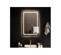 Miroir de Salle de Bain à LED Décoratif Cosmétique Miroir de Courtoisie Miroir de Maquillage Toilette Maison Intérieur 60x90 cm