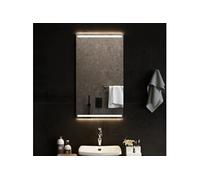 vidaXL Miroir de Salle de Bain à LED Décoratif Cosmétique Miroir de Courtoisie Miroir de Maquillage Toilette Maison Intérieur 50x90 cm