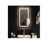 Miroir de Salle de Bain à LED Décoratif Cosmétique Miroir de Courtoisie Miroir de Maquillage Toilette Maison Intérieur 40x70 cm