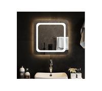 Miroir de Salle de Bain à LED 60x60 cm Maquillage Coiffeuse Toilette vidaXL