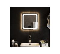 Miroir de Salle de Bain à LED 60x60 cm Maquillage Coiffeuse Toilette vidaXL