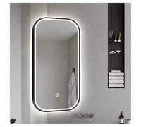 Miroir de Salle de Bain à LED, Miroir Mural d'angle Rotatif avec rétro-éclairage, désembuage, Bras Rotatif, adapté aux salles de Bains et aux Chambres(50x90cm)