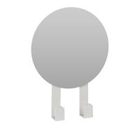 Miroir de salle de bain avec 2 crochets blanc