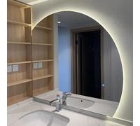 Miroir de Salle de Bain avec éclairage, Miroir Mural Intelligent antibuée Semi-Circulaire - Réglage Infini de la luminosité et de la Couleur - Miroirs de Salle de Bain Lumineux (Taille 60 x