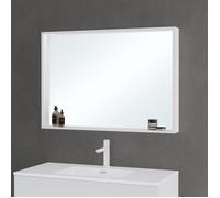 Miroir de Salle de Bain avec Étagère Armoire Murale avec Éclairage Mai & Mai® 100x12x70 cm Blanc Mat