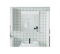 Vidaxl Miroir De Salle De Bain Avec Étagère Berg Blanc Bois Massif Blanc