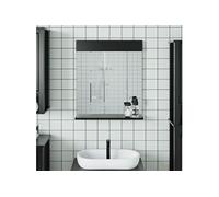 vidaXL Miroir de salle de bain BERG avec étagère en bois massif blanc