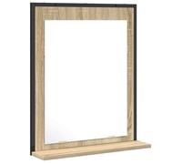 Miroir de Salle de Bain vidaXL avec Étagère Chêne Sonoma 50x12x60 cm Bois d'Ingénierie