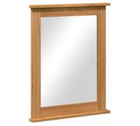 Miroir de salle de bain avec rangement - vidaXL - Vigo - Marron miel - Bois massif en pin - 55,5x5x70 cm