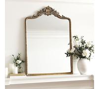 Miroir De Salle De Bain Doré, Miroir avec Cadre en Métal, Miroir Mural Traditionnel, Miroir Décoratif Antique pour Salle De Bain, Miroir De Vanité Doré - 60 X 90 Cm(Or-70 * 140Cm)