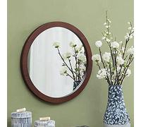 Miroir de Salle de Bain en Noyer, Miroir Mural en Bois, Style rétro, Claire Haute définition Image Miroir, utilisé pour la Coiffeuse, Salle de Bain, Salon, Chambre à Coucher