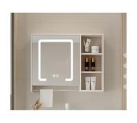 Miroir de Salle de Bain, Grande capacité de Stockage, Miroir Haute définition, adapté à Plusieurs scénarios(White,60 * 70cm/23.6 * 27.5in)