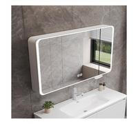 Miroir de Salle de Bain, Grande capacité de Stockage, Smart Touch, Conception Anti-buée, adaptée à Plusieurs scénarios(White,100cm/39.3in)