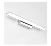 Miroir de salle de bain LED avec lumières avant, miroir de maquillage étanche et anti-buée, design simple post-moderne, lumière chaude, 52 cm pour s'habiller et se toiletter