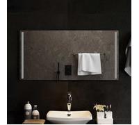 Miroir de salle de bain LED avec miroir Transparent - vidaXL - polyéthylène - 100x50 cm - Verre trempé - Poids 4 25 kg - 2 x clips 9