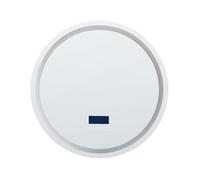 Miroir Mural LED Moderne Salle de Bain Rond Bluetooth 60 x 60 cm Argenté Brognon