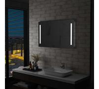 vidaXL Miroir mural à LED pour salle de bains 144706 - Miroir carré, économie d'énergie