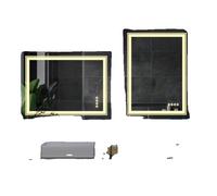 Miroir de salle de bain LED, étanche, lumières multicolores, 60x80 cm (24x32 pouces)