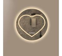 Miroir de salle de bain LED irrégulier 60/70/80 cm, miroir de lavabo rond rétroéclairé, grand miroir de coiffeuse rond antibuée, intensité lumineuse réglable en 3 couleurs, lumière blanche chaude