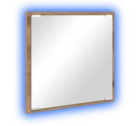 Miroir de salle de bain LED - vidaXL - Chêne artisanal - 40x37x8,5 cm - Éclairage LED multicolore - Montage mural - USB