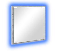 Miroir de salle de bain LED - vidaXL - Gris Sonoma - 40x37x8.5 cm - Éclairage multicolore - Montage mural - USB