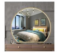 Miroir de salle de bain lumineux à LED, miroir mural réglable avec demi-cercle pour commode et coiffeuse