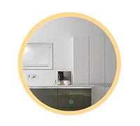 Miroir de salle de bain lumineux à LED Smart Touch à intensité variable, lumière blanche/chaude, étanchéité IP44, disponible en tailles 50 cm/60 cm/70 cm/80 cm