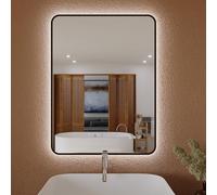 Miroir de Salle de Bain Lumineux avec Éclairage LED - Fabriqué en Espagne - 2 Haut-parleurs stéréo Bluetooth - Système Anti-buée - 3 Températures de Couleur - Intensité Réglable - 60x80 cm