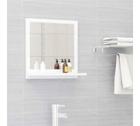 Miroir de Salle de Bain Maquillage Courtoisie Blanc Bois d’Ingénierie vidaXL