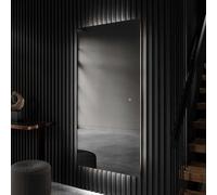 Miroir de salle de bain moderne avec éclairage LED 100x190 cm | Grand miroir mural pour couloir | Couleur LED : blanc froid 7000K | Interrupteur de rétro-éclairage : capteur | PIO058