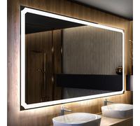 Miroir de salle de bain moderne avec éclairage LED 190x80 cm | Couleur LED : Blanc froid 7000K | Interrupteur de rétro-éclairage : tactile | LED138