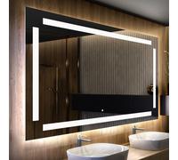 Miroir de salle de bain moderne avec éclairage LED 60x100 cm | Couleur LED : Blanc froid 7000K | Interrupteur de rétro-éclairage : tactile | LED124