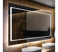 Miroir de salle de bain moderne avec éclairage LED 60x70 cm | Couleur LED : Blanc froid 7000K | Interrupteur de rétro-éclairage : tactile | LED061