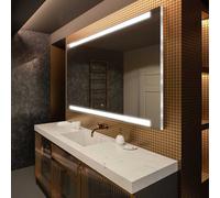 Miroir de salle de bain moderne avec éclairage LED 80x100 cm | Couleur LED : Blanc froid 7000K | Interrupteur de rétro-éclairage : tactile | LED047